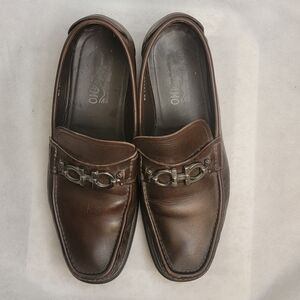 Salvatore Ferragamo brown men dress shoes, size 10.5